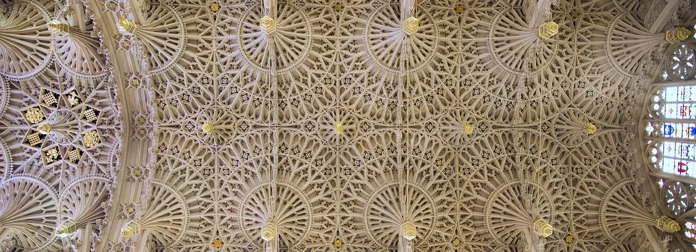 The fan-vaulted ceiling of Henry VII's Lady Chapel